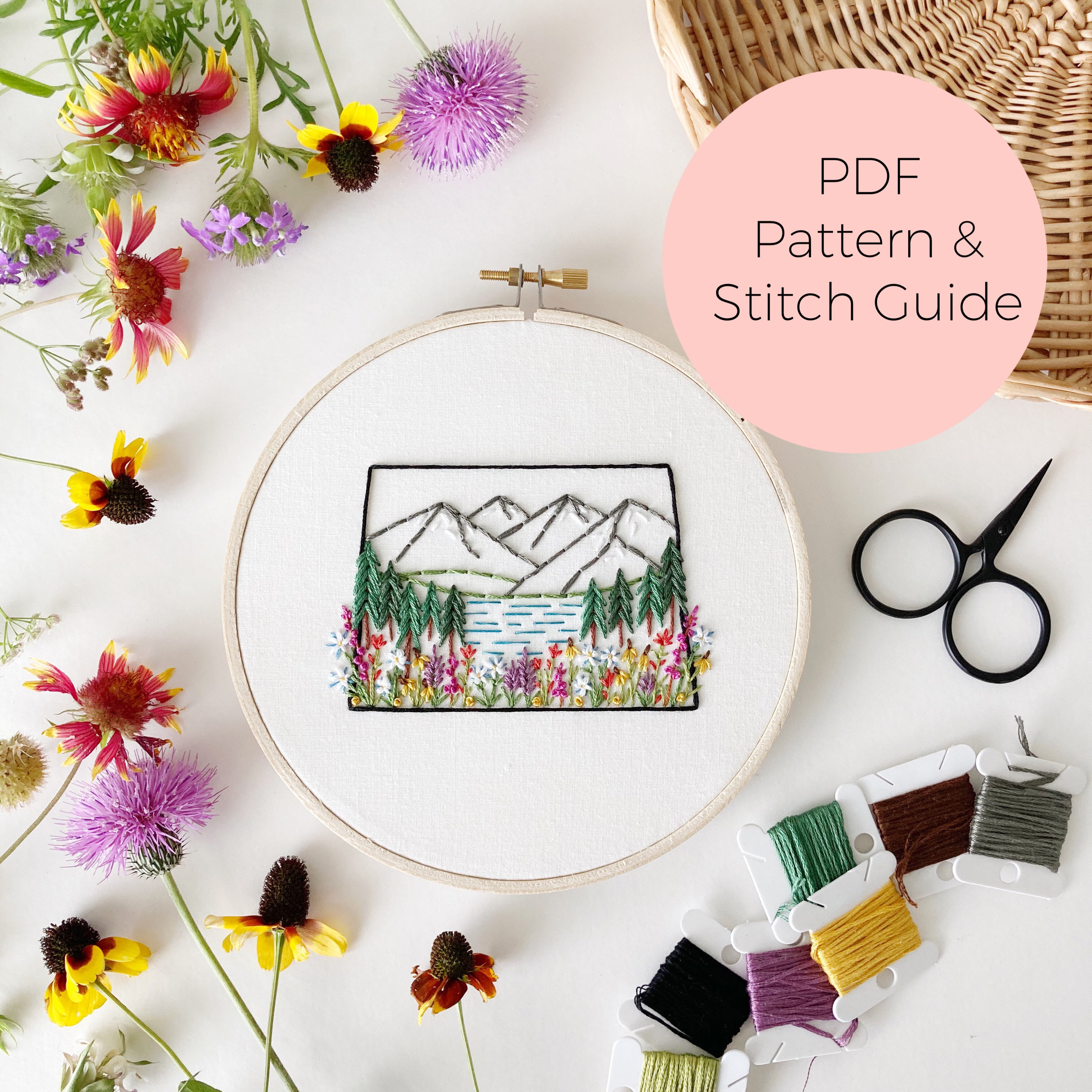 Colorado State Embroidery Pattern - Instant Digital Download -PDF Embroidery Pattern and Stitch Guide