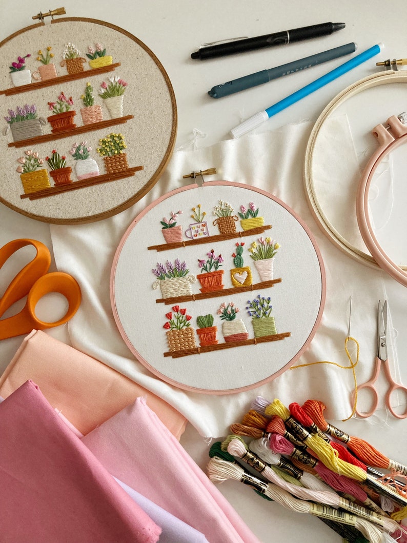 The Flower Shop Embroidery Pattern Instant Digital Download PDF Embroidery Pattern and Stitch Guide image 5