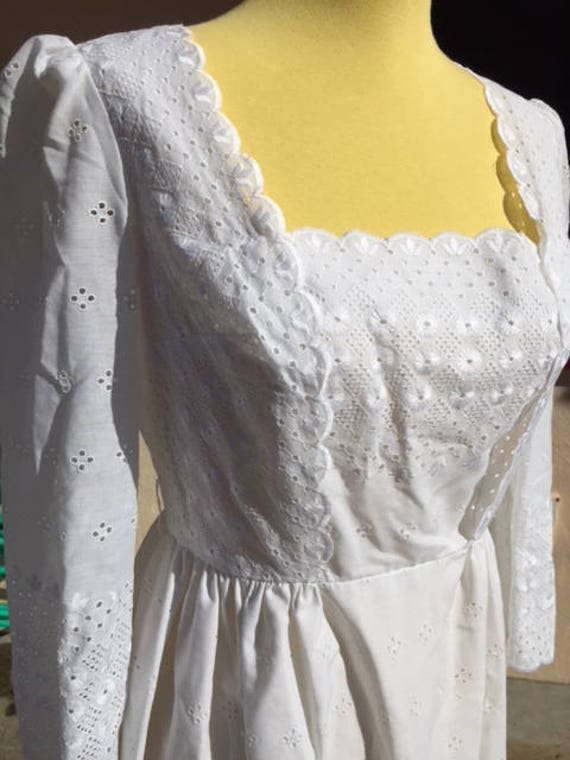 Gorgeous white eyelet lawn dress