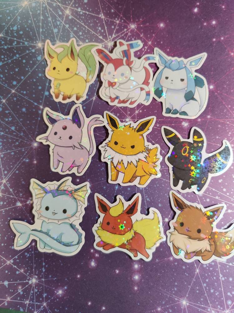 Eevee Evolution Witch Glossy Sticker Collection – Victoria Eng