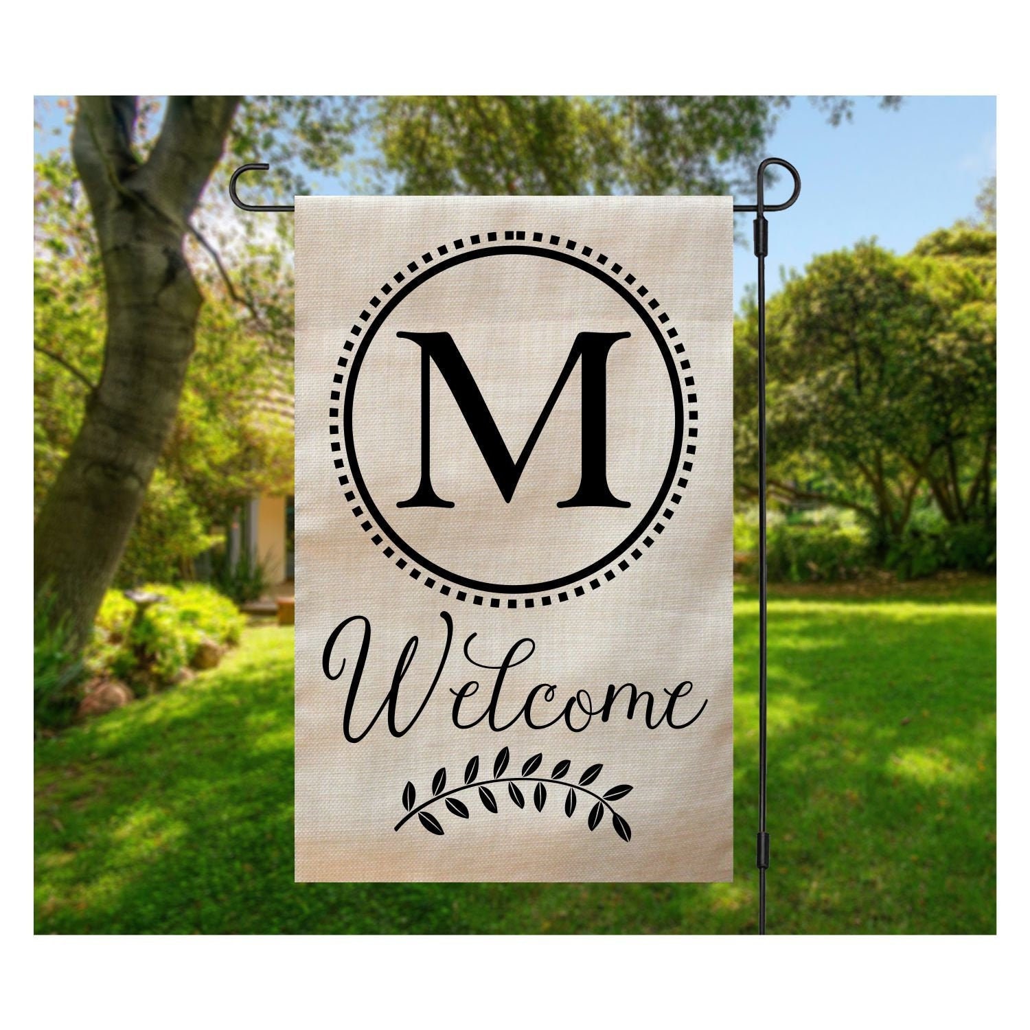 Sign Personalized Garden Flag Personalized Outdoor Etsy