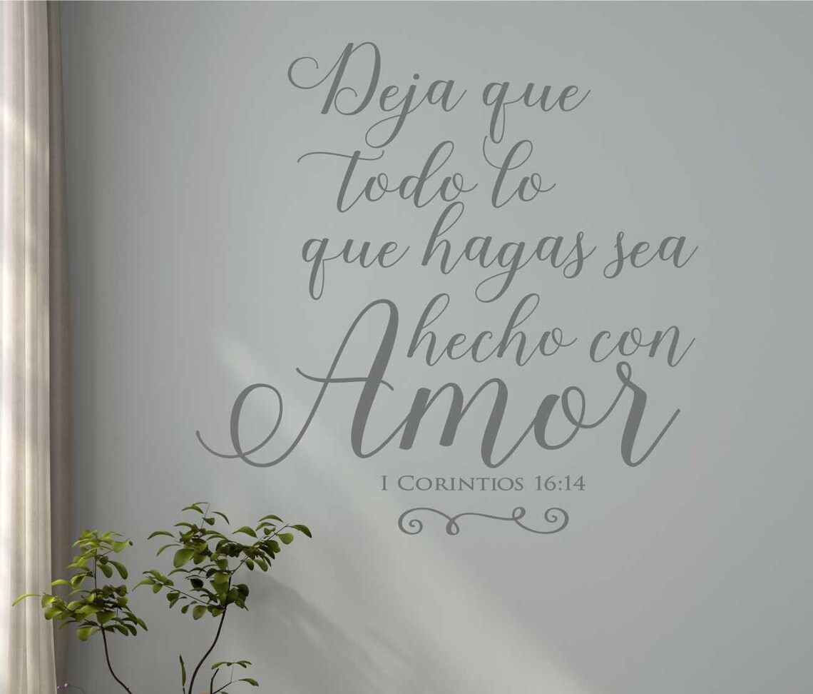 Spanish Wall Art Spanish Wall Decal Let All You Do Be Done Etsy