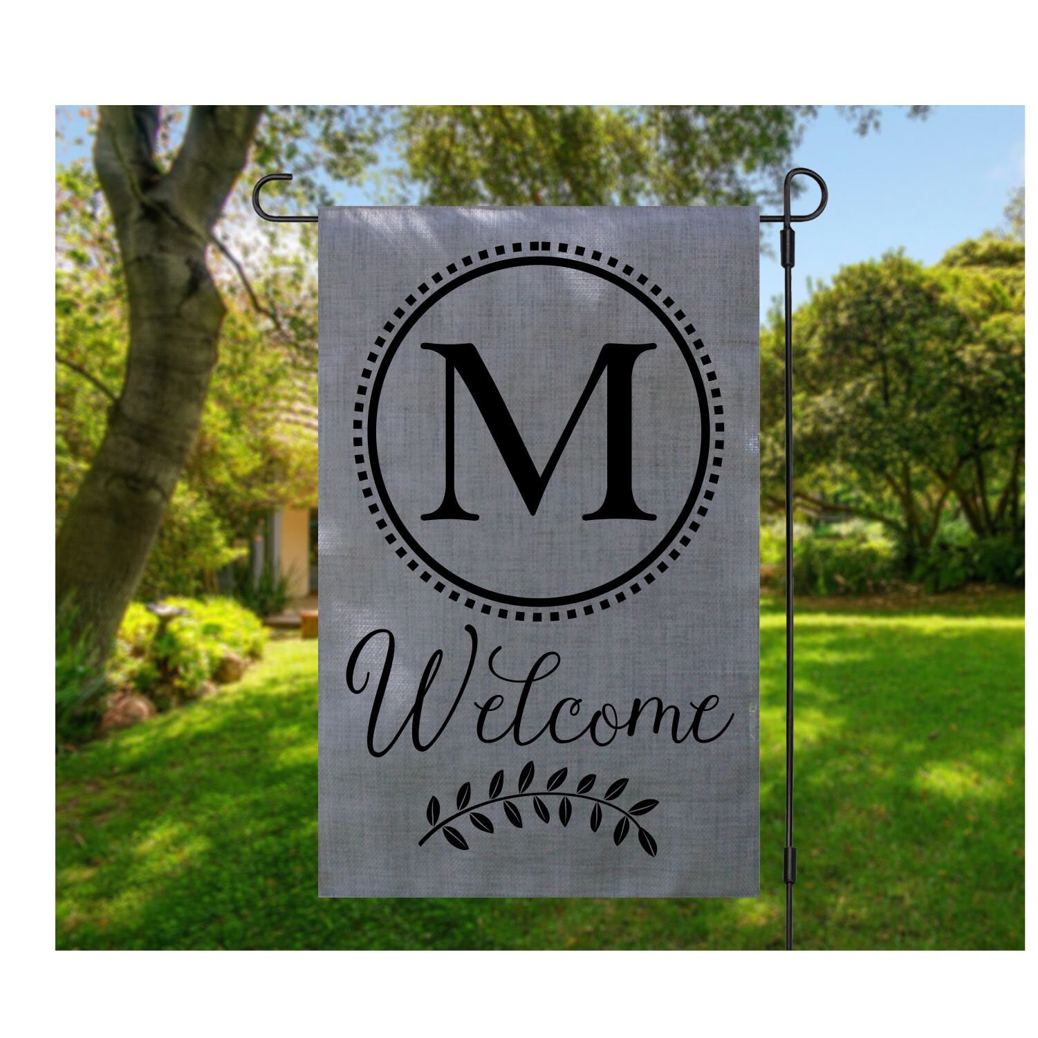 Sign Personalized Garden Flag Personalized Outdoor Etsy
