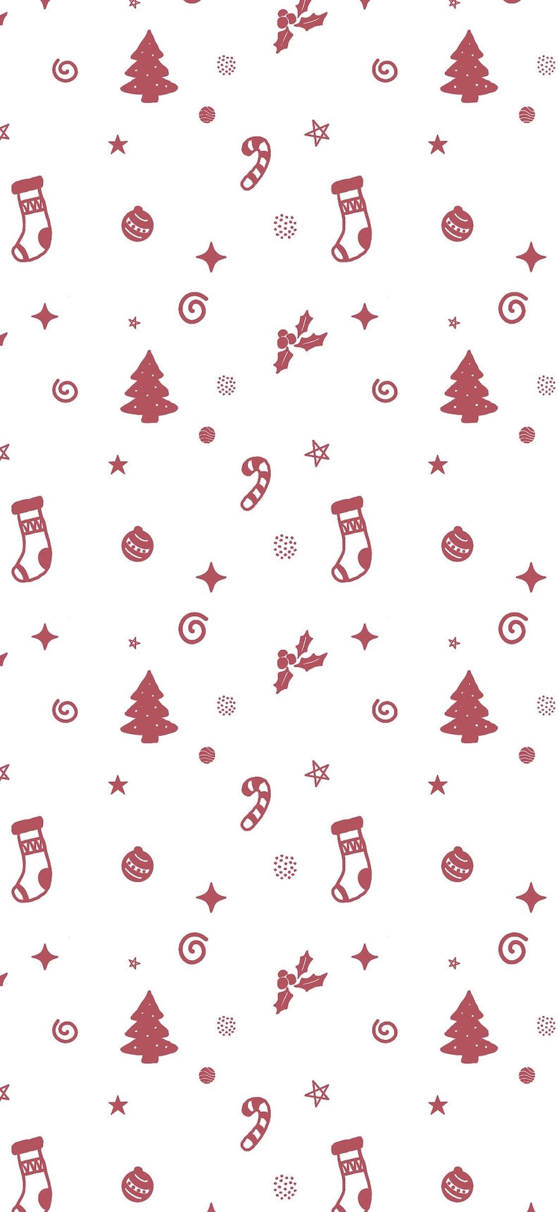 Phone Wallpaper 1 set of Lovely Christmas Lock Screen Wallpaper, Mobile Screen Phone Background, Winter Wallpaper, Instant Download image 3