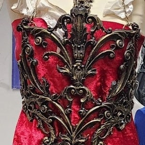 Baroque steampunk antique gold corset