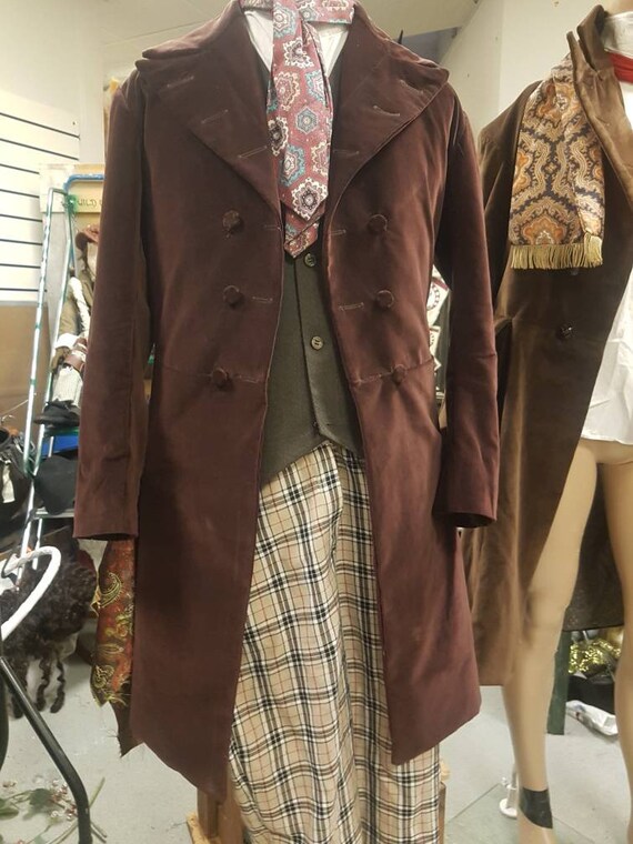 4th doctors brown velvet frock coat tom baker