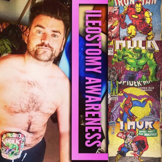 Ileostomy marvel hero bag covers