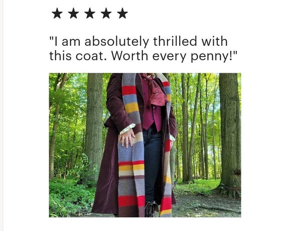 4th Doctors Long Brown Velvet Frock Coat Tom Baker Etsy Australia
