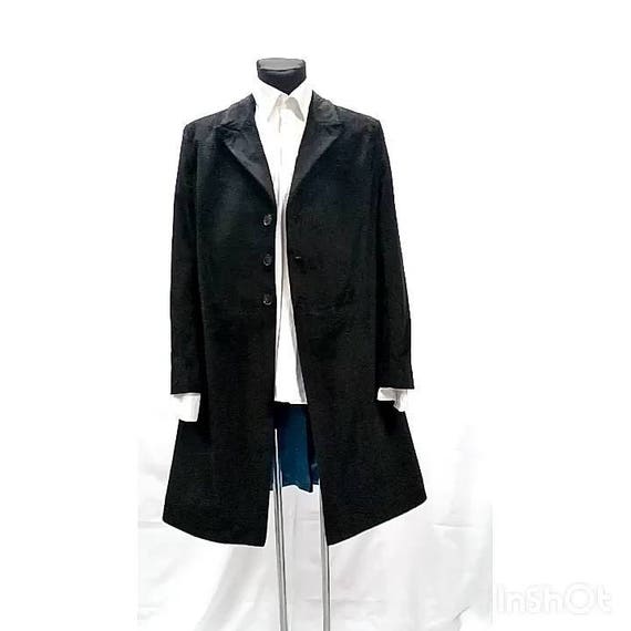 12th doctors black velvet frock coat