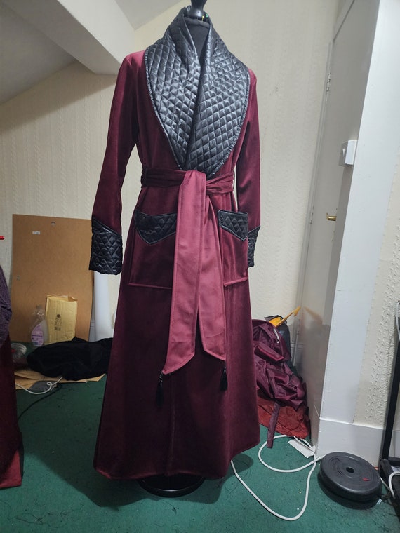 Crushed velvet dressing clearance gown