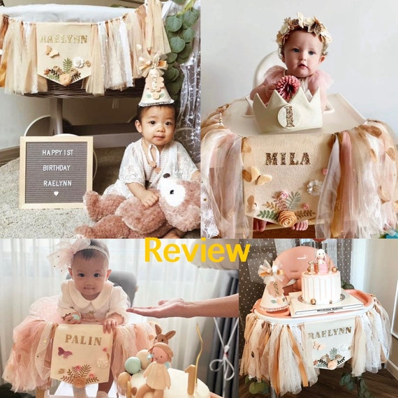 Daisy Quaste Hochstuhl-Banner – Gänseblümchen-Thema Für 1. Geburtstag, Boho Stil