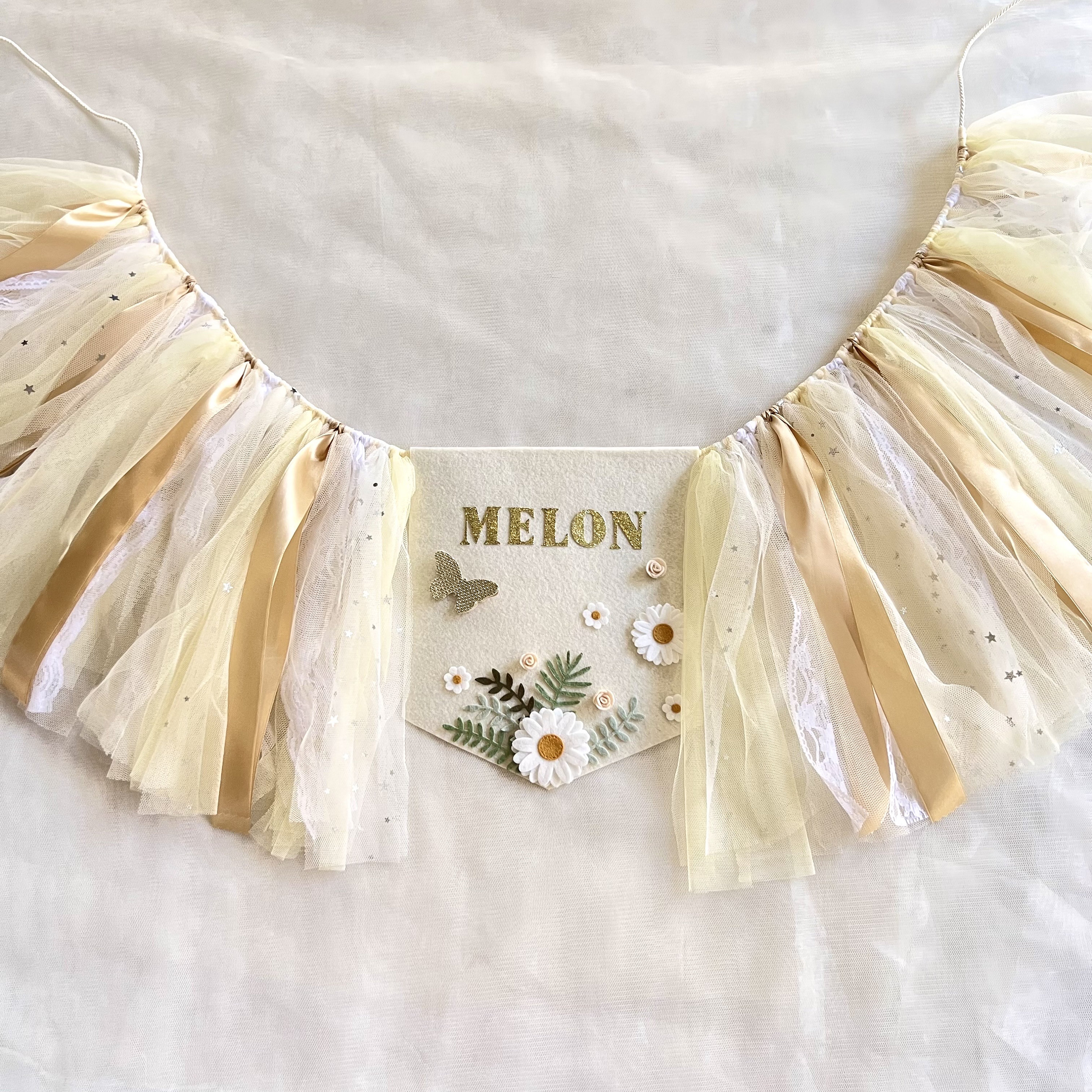 Daisy Quaste Hochstuhl-Banner – Gänseblümchen-Thema Für 1. Geburtstag, Boho Stil