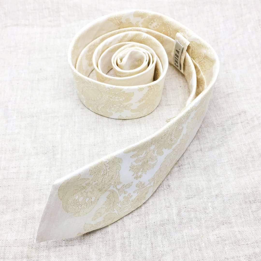 champagne gold necktie