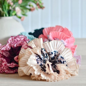 Double Layered Scrunchie, Large Sized, Hair Ties, Multiple Stylish Designs