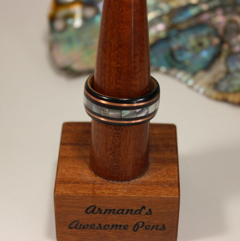 Dyed Oak and Natural Ash Bentwood Ring