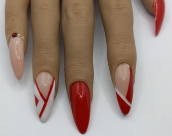Modern Red Nail Set