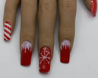 Winter Glitter Nail Set