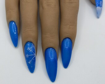 Blue Winter Nail Set