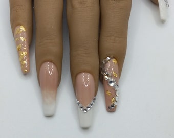 Fancy French Tip Nail Set