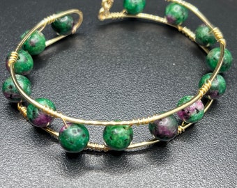 Ruby zoisite cuff