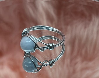 Amazonite wire ring