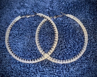 Glass beaded hoops