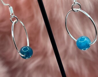 Blue Apatite Drop Earrings