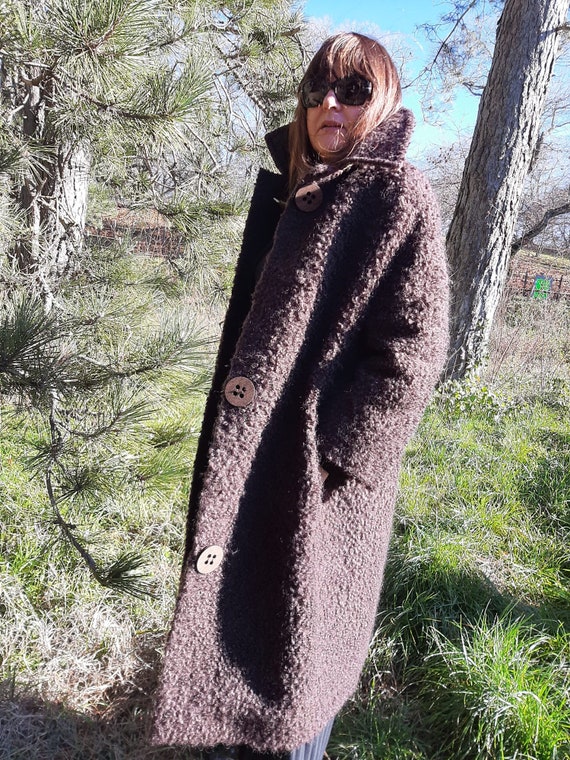 Vintage bouclé wool coat