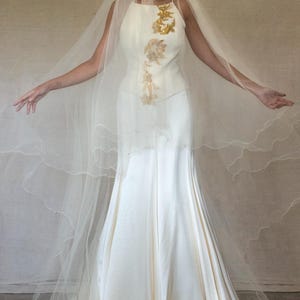 300 - Refined Look for the Bride to Be Vintage Two-Piece Wedding Dress/Pure Silk Skirt and Top Wedding Dress/Silk and Gold Wedding Dress