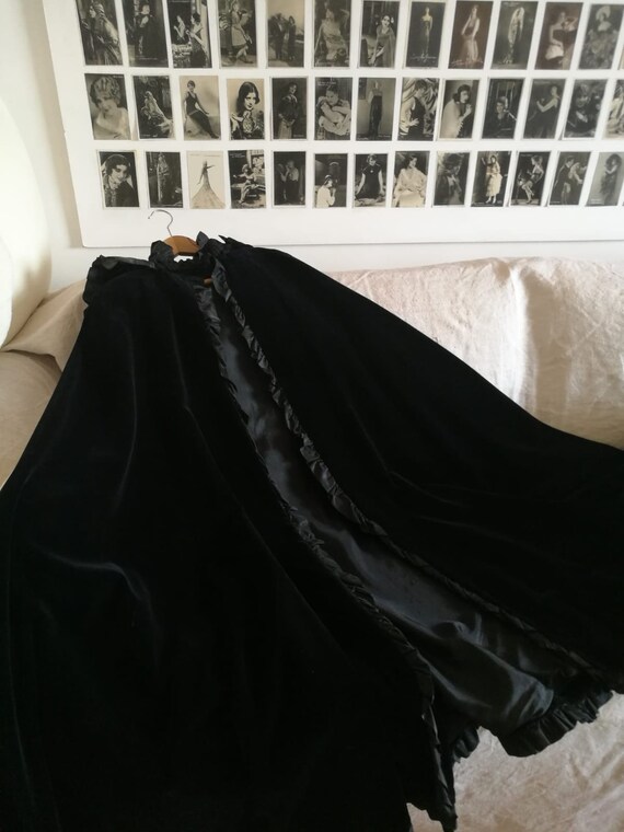Vintage velvet cape/CAPPA velvet vintage