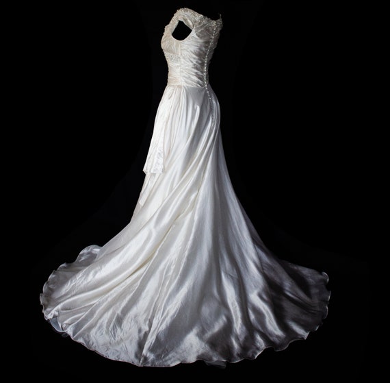 055 - Mariella Burani vintage wedding dress / pur… - image 8