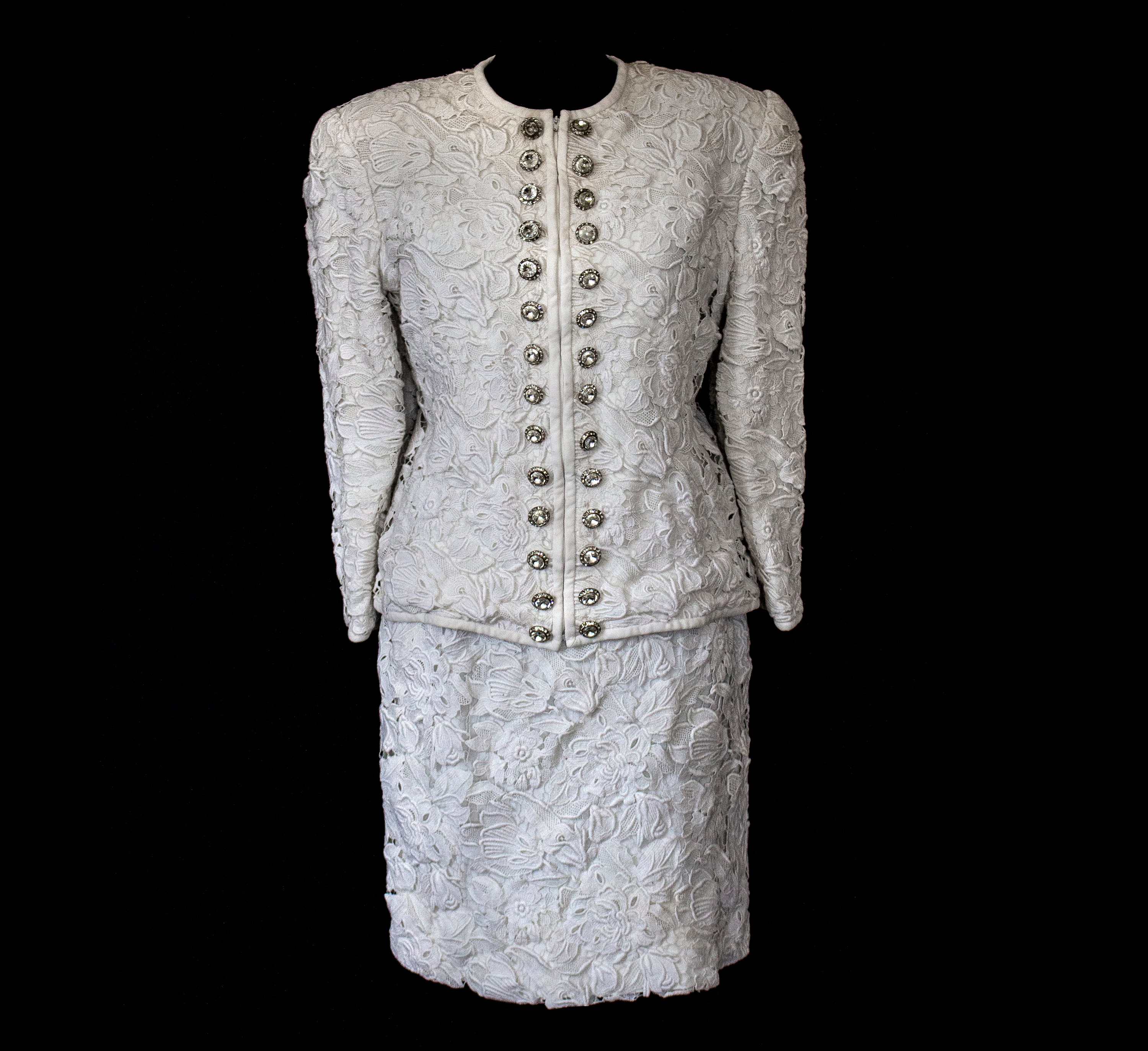 216 - Valentino '80s Wedding Dress Complete With Jacket +