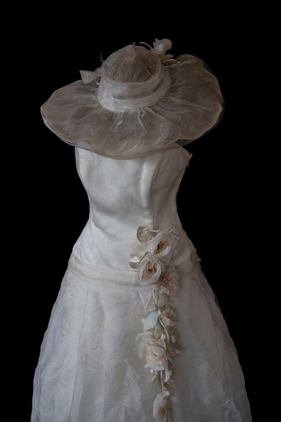 204 - Romantic modular wedding dress Vintage two-… - image 7
