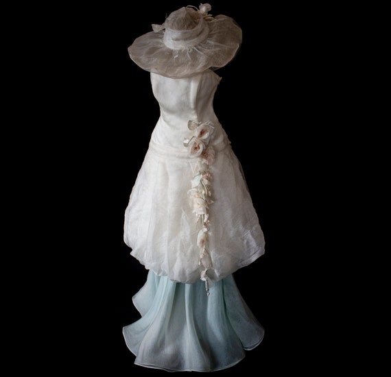 204 - Romantic modular wedding dress Vintage two-… - image 4