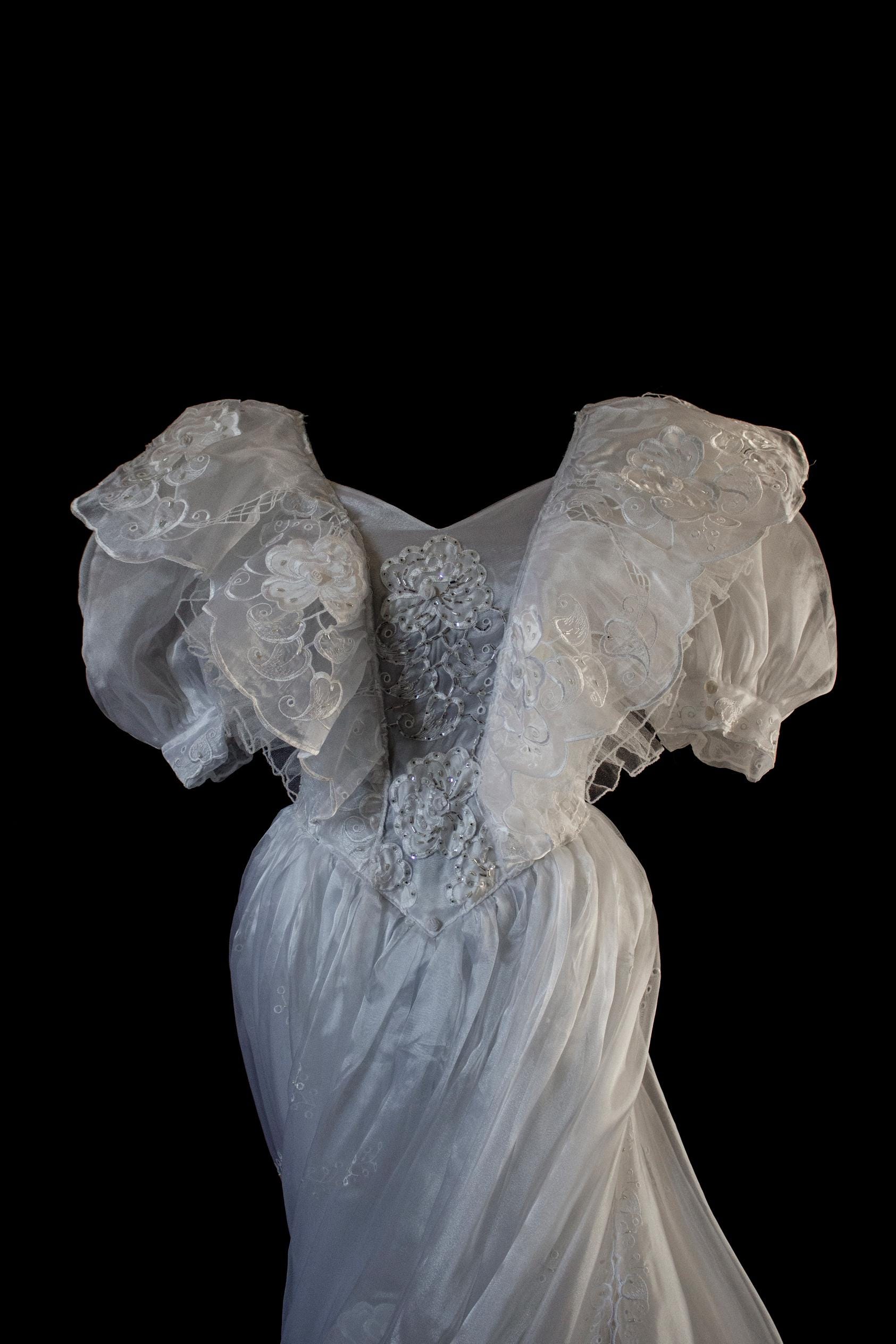 made in USA製 1960s vintage wedding dress Buy 201 - Sumptuous and Fully Embroidered Vintage 80s Wedding