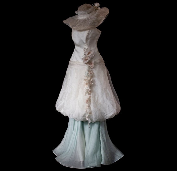 204 - Romantic modular wedding dress Vintage two-… - image 1