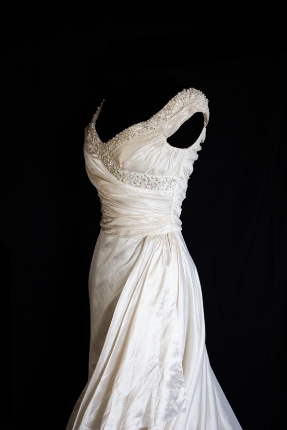 055 - Mariella Burani vintage wedding dress / pur… - image 5