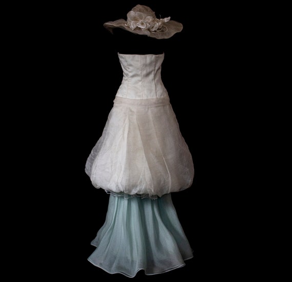 204 - Romantic modular wedding dress Vintage two-… - image 5
