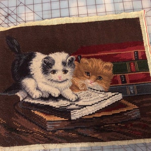 Cat and Dog needlepoints. Can be custom made. NOT YET PRICED.