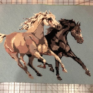 Horse needlepoints. Can be custom made. NOT YET PRICED.