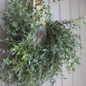 Dried Eucalyptus Wreath | Moss Backed Eucalyptus Wreath | Rustic Farmhouse Door Wreath | Natural Greenery Wreath | Year Round Home Decor