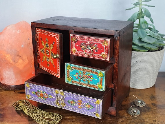 Hand Painted Wooden Jewellery Box | Jewellery Ches
