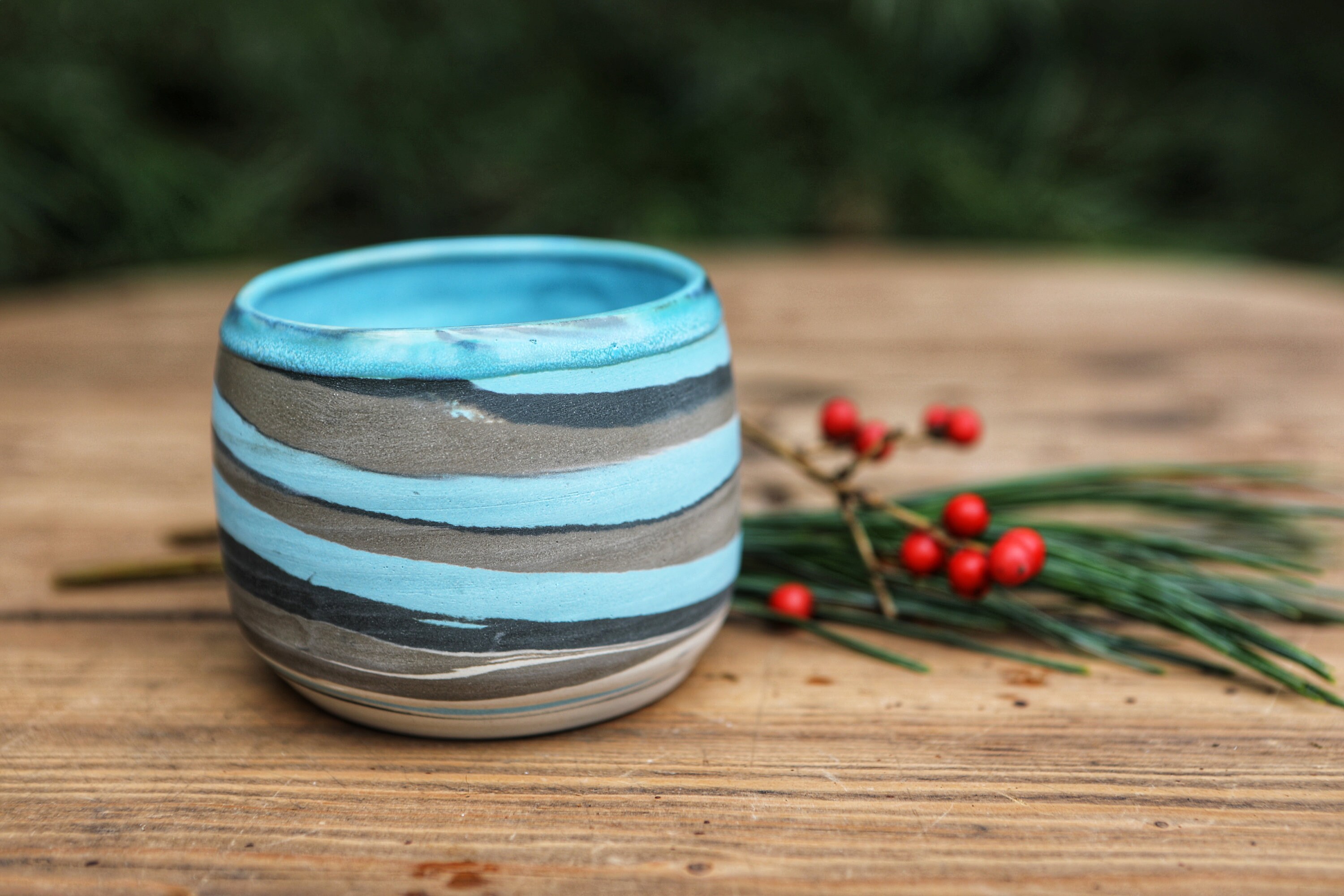 MultiColored Stoneware Clay Cup Etsy