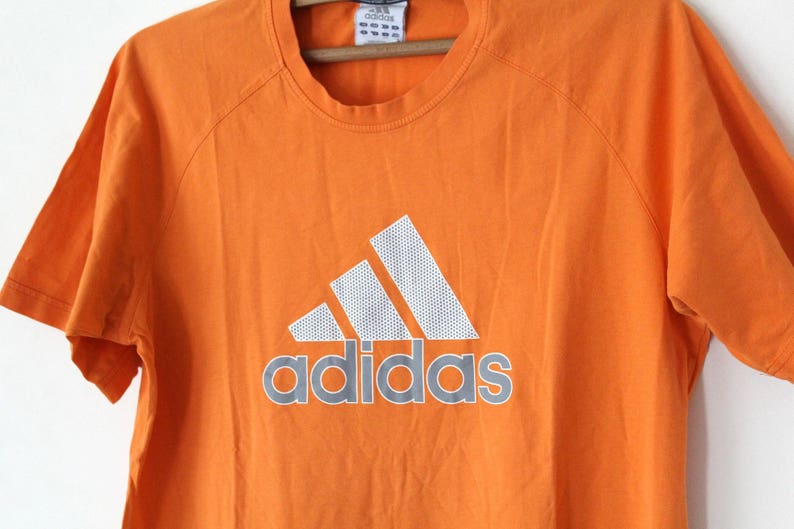 Vintage Adidas TShirt, 90's Adidas Sweatshirt, Orange Adidas Shirt, Short Sleeves Adidas T Shirt, Adidas Big Logo, Adidas Tee Size L Vintage Adidas TShirt, 90's Adidas Sweatshirt, Orange Adidas Shirt, Short Sleeves Adidas T Shirt, Adidas Big Logo, Adidas Tee Size L
