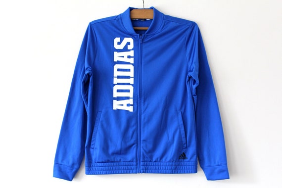 blue and white adidas tracksuit