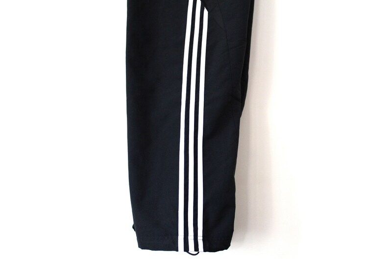 Vintage Adidas Pants Track Bottoms Black Windbreaker Sport | Etsy