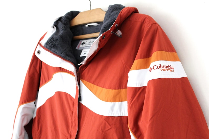90er Jahrgang Columbia Scheitelpunkt Jacke, Ziegel Wintermantel, Columbia Windbreaker, Columbia Jacke, Berg Wandern Extreme Jacke Größe L 90er Jahrgang Columbia Scheitelpunkt Jacke, Ziegel Wintermantel, Columbia Windbreaker, Columbia Jacke, Berg Wandern Extreme Jacke Größe L