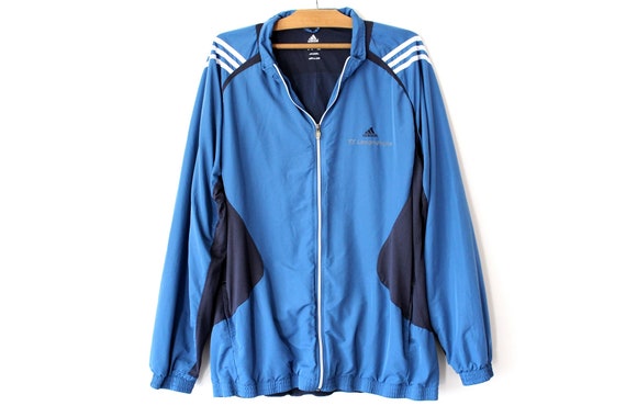 blue adidas windbreaker