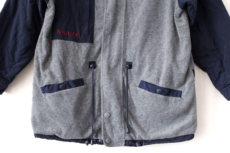 Jahrgang Nautica Jacke, 90er Nautica Reversible Jacke, Winter Nautica Windbreaker blau grau Nautica Fleece Jacke, Nautica Segeln Größe L Jahrgang Nautica Jacke, 90er Nautica Reversible Jacke, Winter Nautica Windbreaker blau grau Nautica Fleece Jacke, Nautica Segeln Größe L