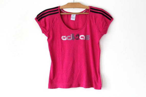 womens pink adidas t shirt